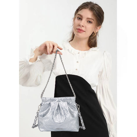 Women's Niche High-grade Pleated Chain Fashion Shoulder Bags