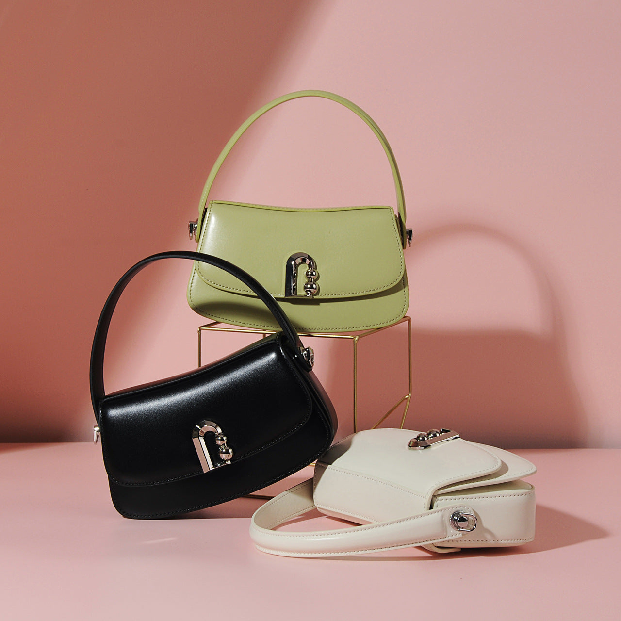 Elegant Women's Saddle Cowhide Design Popular Crossbody Bags