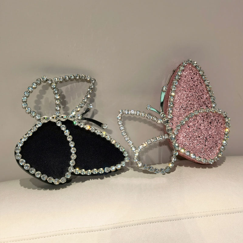 Classy Trendy Creative Diamond Butterfly Clutch Bags