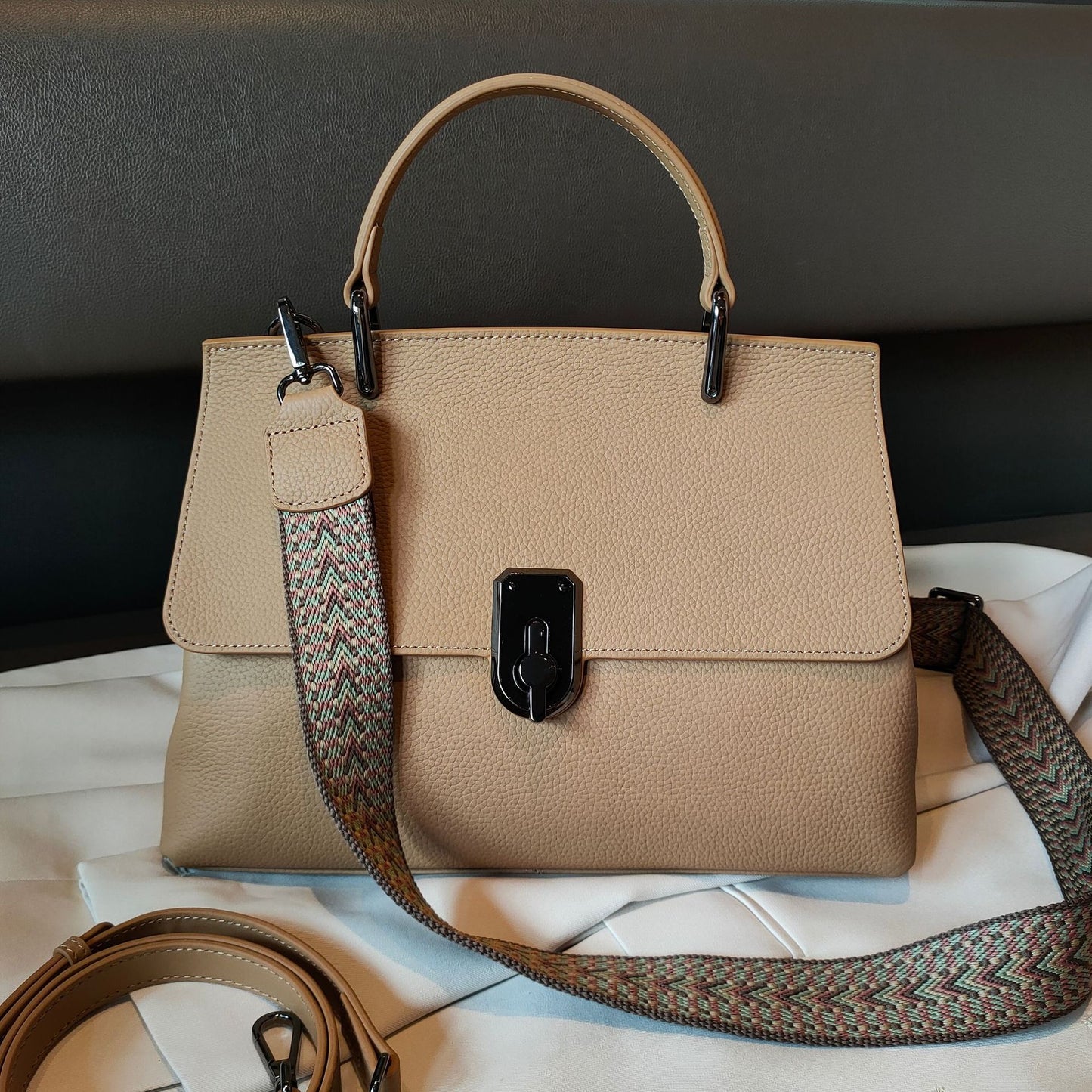 High Sense First Layer Cowhide Tide Retro Bags