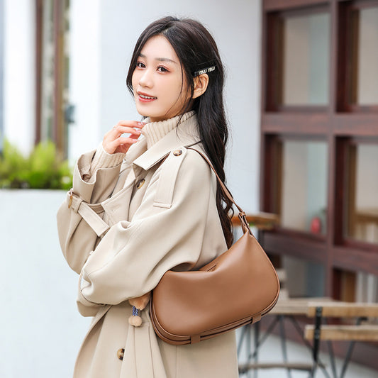Women's Genuine Leather Underarm High-grade Spring Niche Armpit Bags