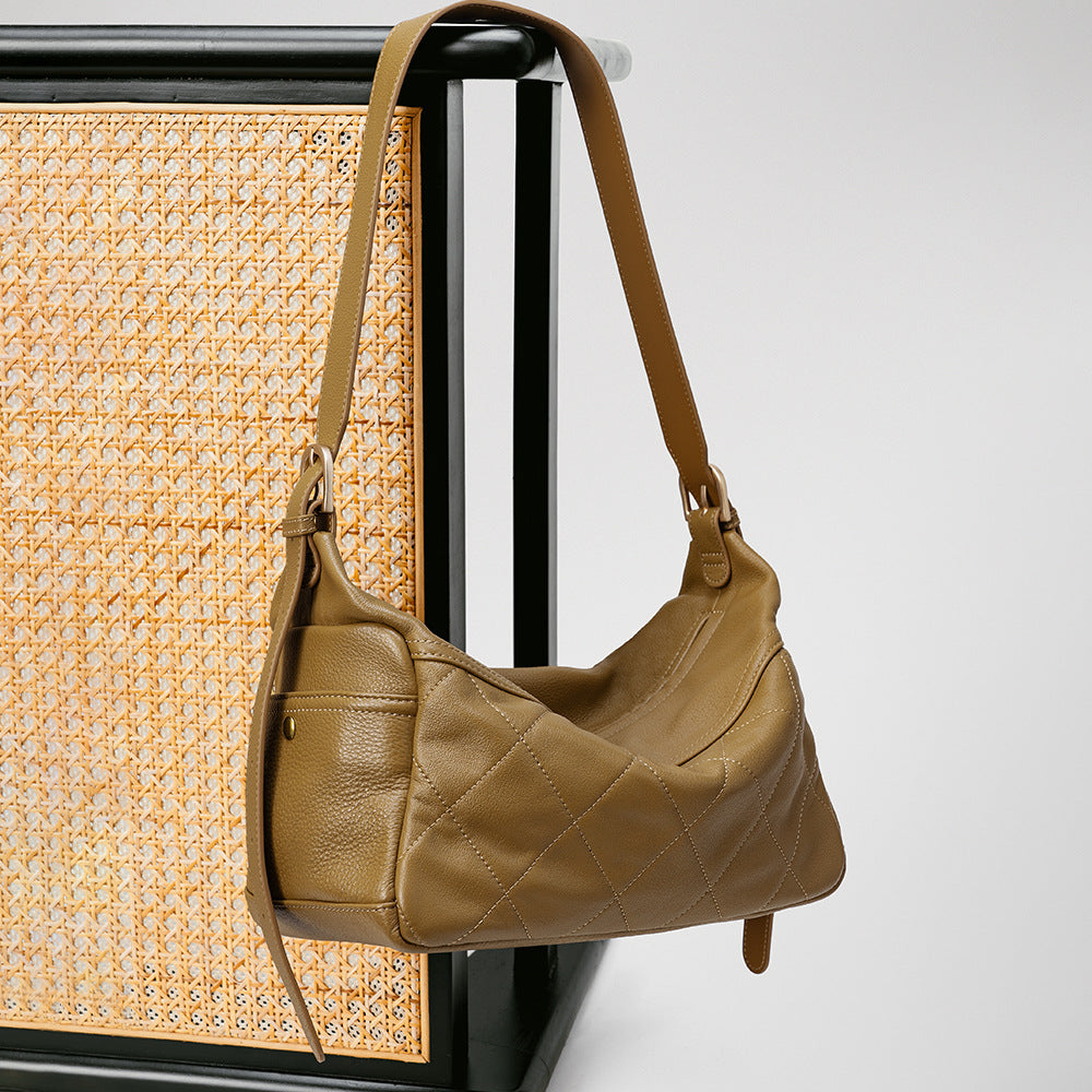 Elegant Women's Commuter Zipper Rhombus High-grade Tote Bags