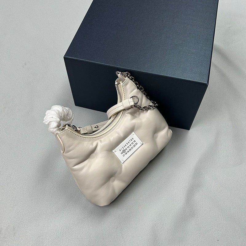 Women's Size Underarm Genuine Leather Selenodont Sponge Bags