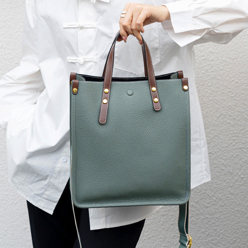 Women's Big Advanced Genuine Leather Large Capacity Handbags