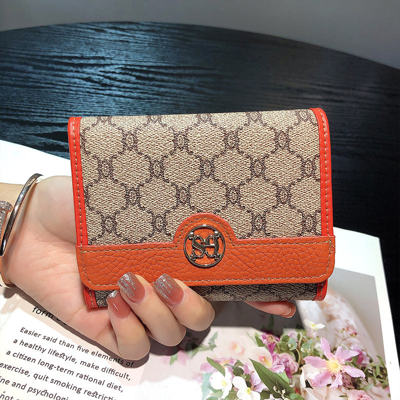 Women's Short Genuine Leather Large Capacity Cowhide Ladies Wallets