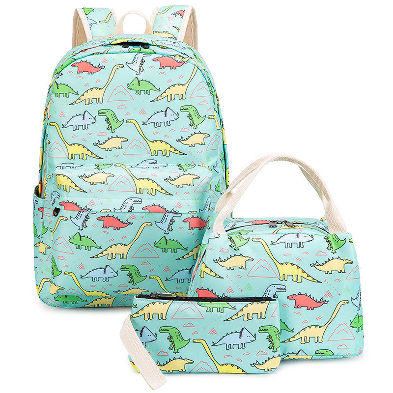 Children's Classy Three-piece Suit Dinosaur Printed Backpacks