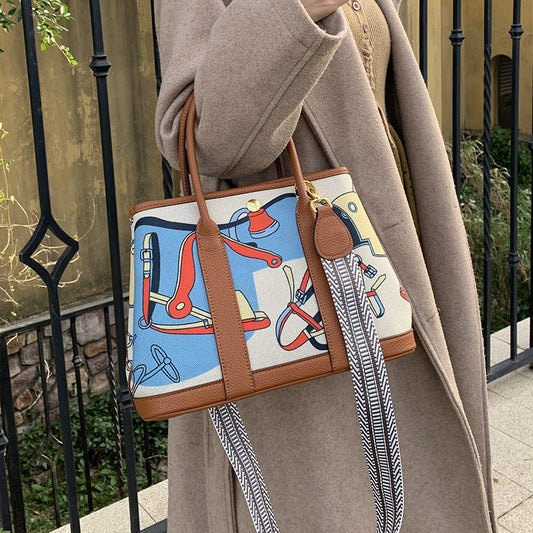 Women's Canvas Classic Painted Iti Large Capacity Bags