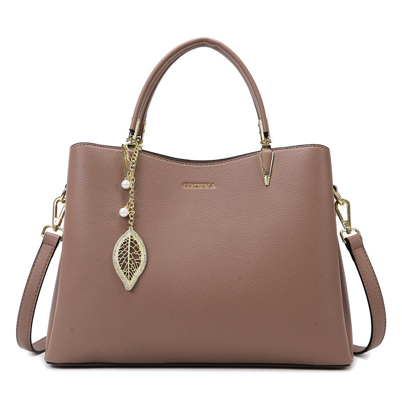 Women's Fashionable Simple Mother Large Capacity Soft Handbags