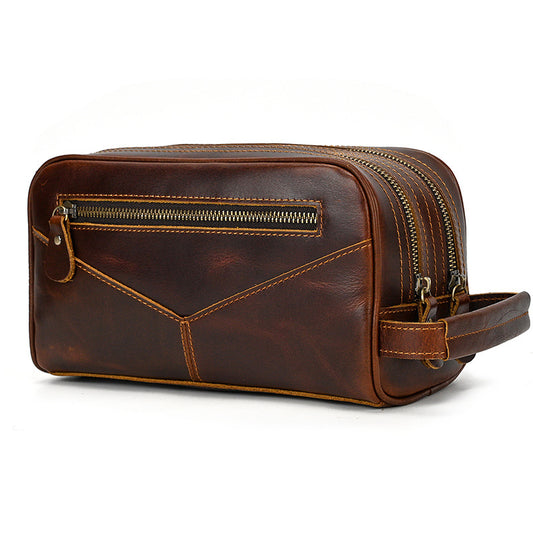 Men's Clutch Crazy Horse Vintage Neutral Wash Men's Handbags