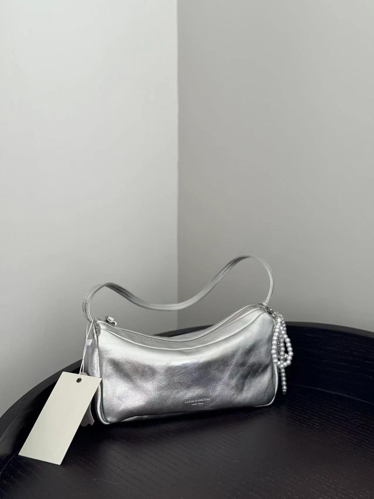 Unique Design Sier Leather Sheepskin Underarm Armpit Bags