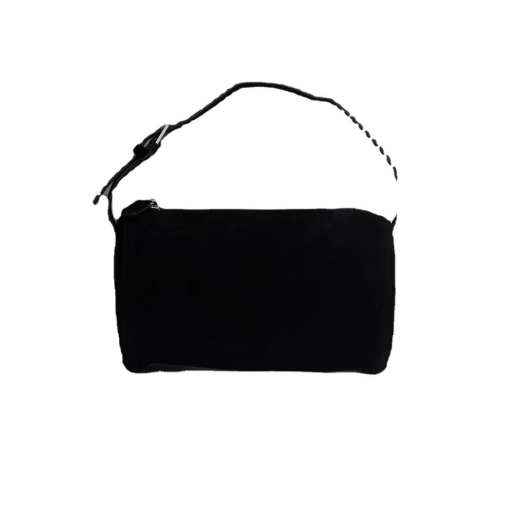 Women's Pencil Genuine Leather Suede Lunch Box Shoulder Bags