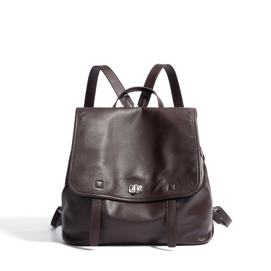 Women's Vegetable Tanned Leather Cowhide Series Large Backpacks