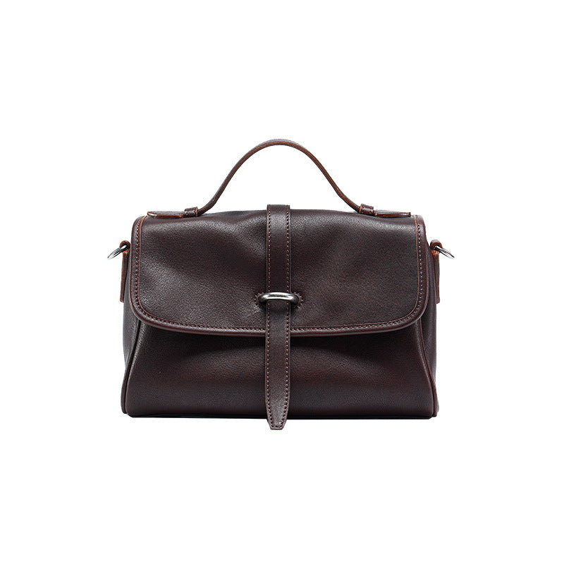 Women's Leather Large Capacity Commuter Niche Vegetable Shoulder Bags