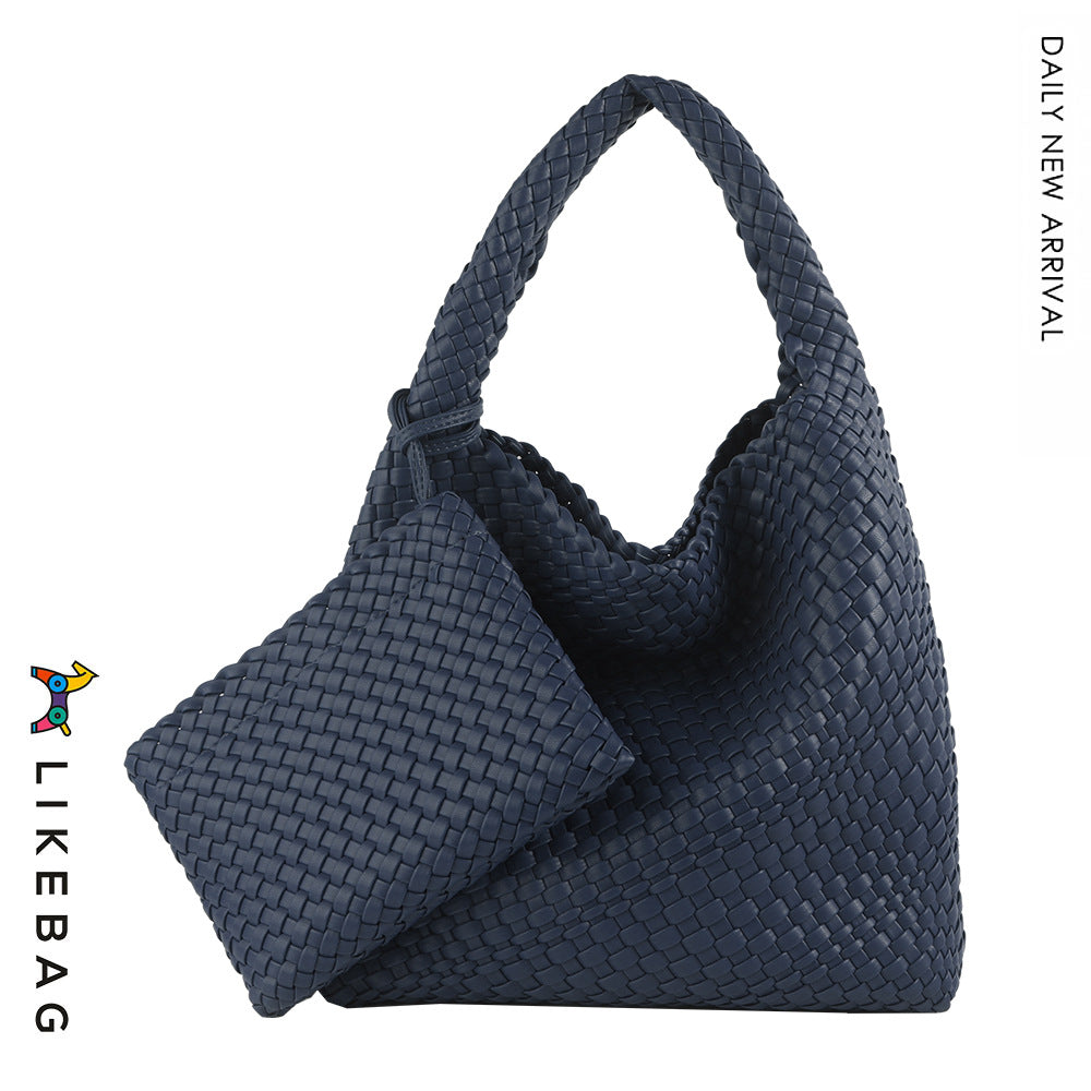 Business Commute Large Capacity Hand-woven Female Shoulder Bags