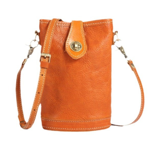Women's Mobile Genuine Leather Artistic First Layer Crossbody Bags