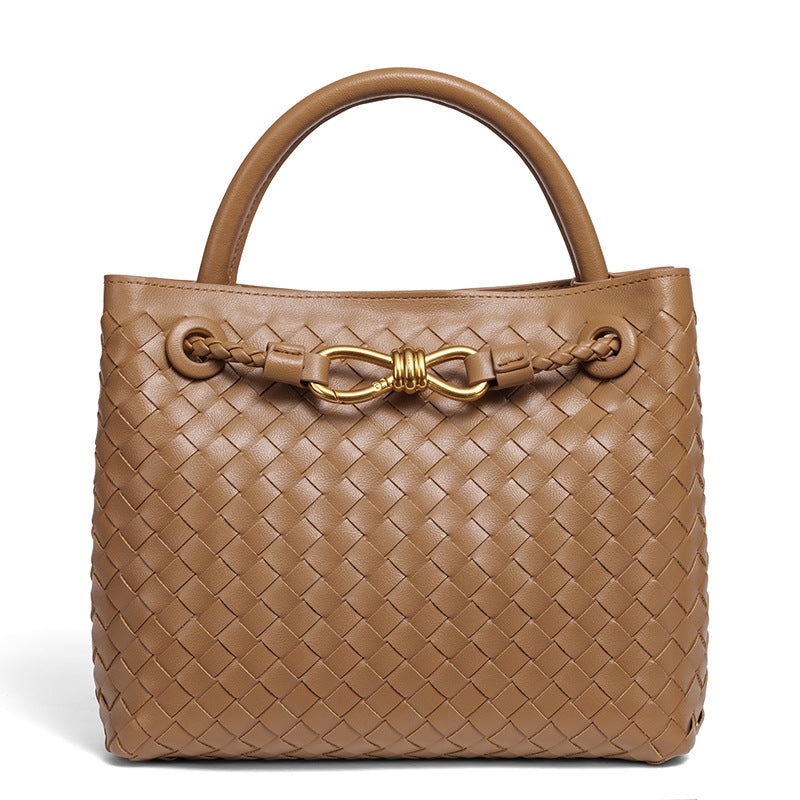 Women's Hand-woven Light Luxury Grid Butterfly Decorative Handbags