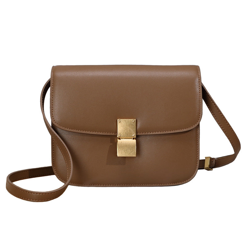 Fashion Cattlehide Leather Genuine Simple Retro Shoulder Bags