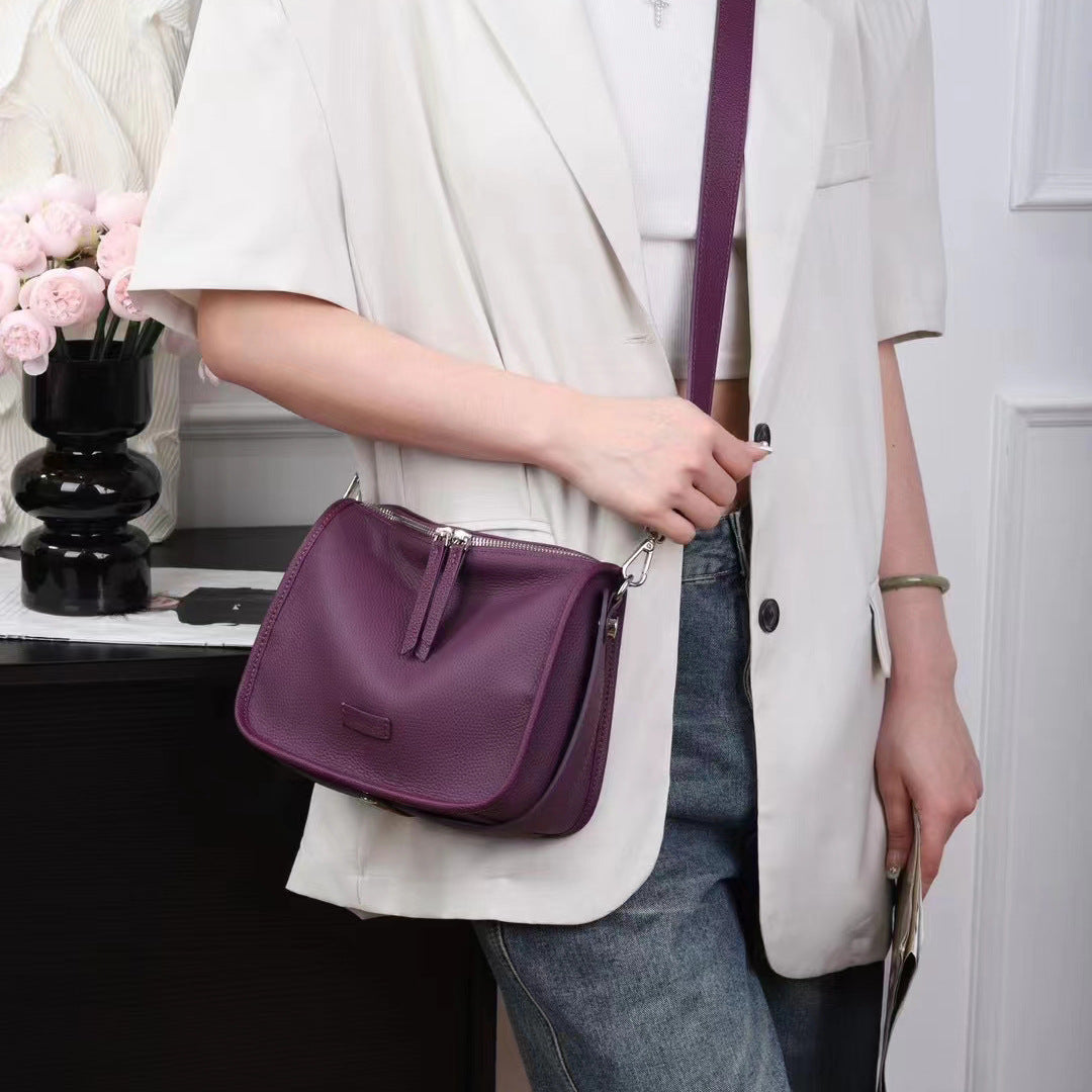Women's First Layer Korean Niche Design Genuine Armpit Bags