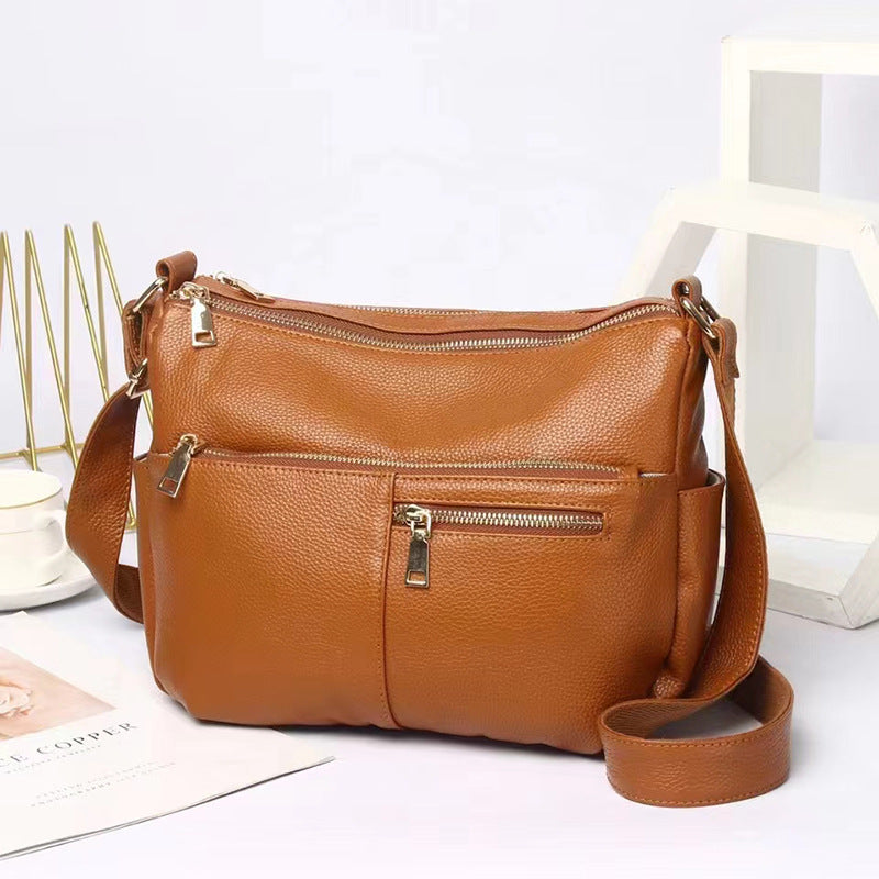 Women's Leather Soft First Layer Large Capacity Bags