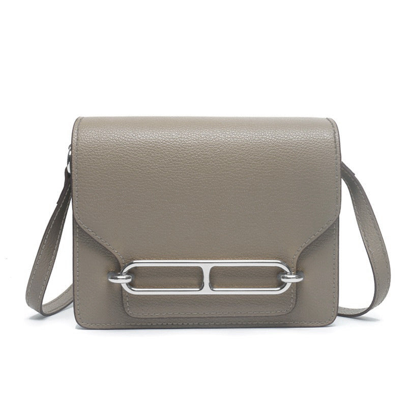 Women's Pig Nose Genuine Leather Stewardess Simple Crossbody Bags
