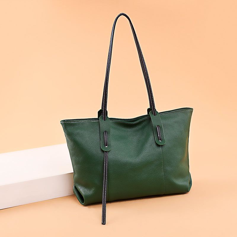 Women's Genuine Leather Cowhide Large Capacity Fashion Shoulder Bags