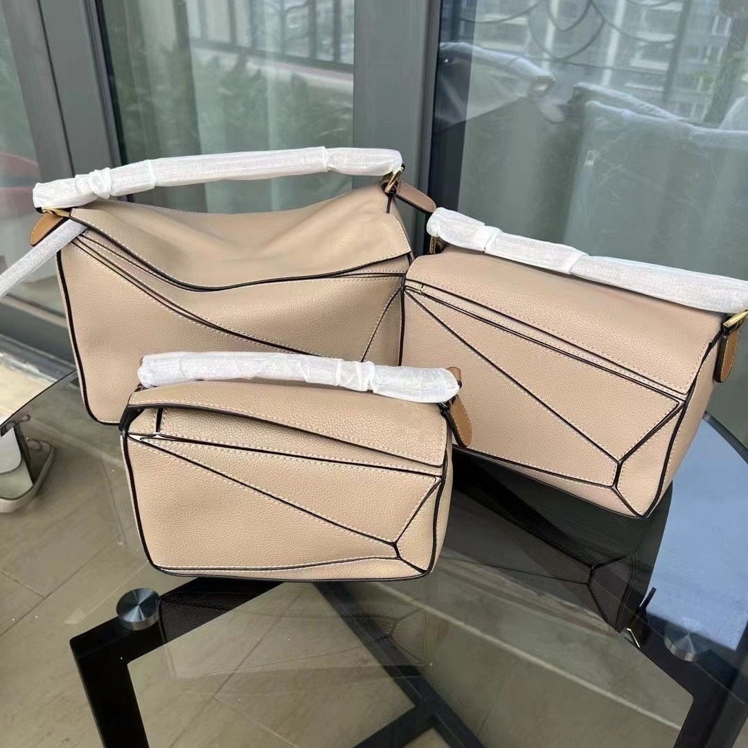 Women's Geometric Lunch Box Color Contrast Patchwork Handbags