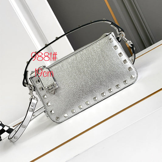Women's Luxury Fashion Size Lychee Pattern Calfskin Portable Shoulder Bags