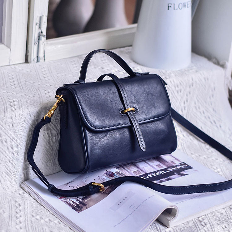 Women's Handmade First Layer Cowhide Vintage Soft Handbags