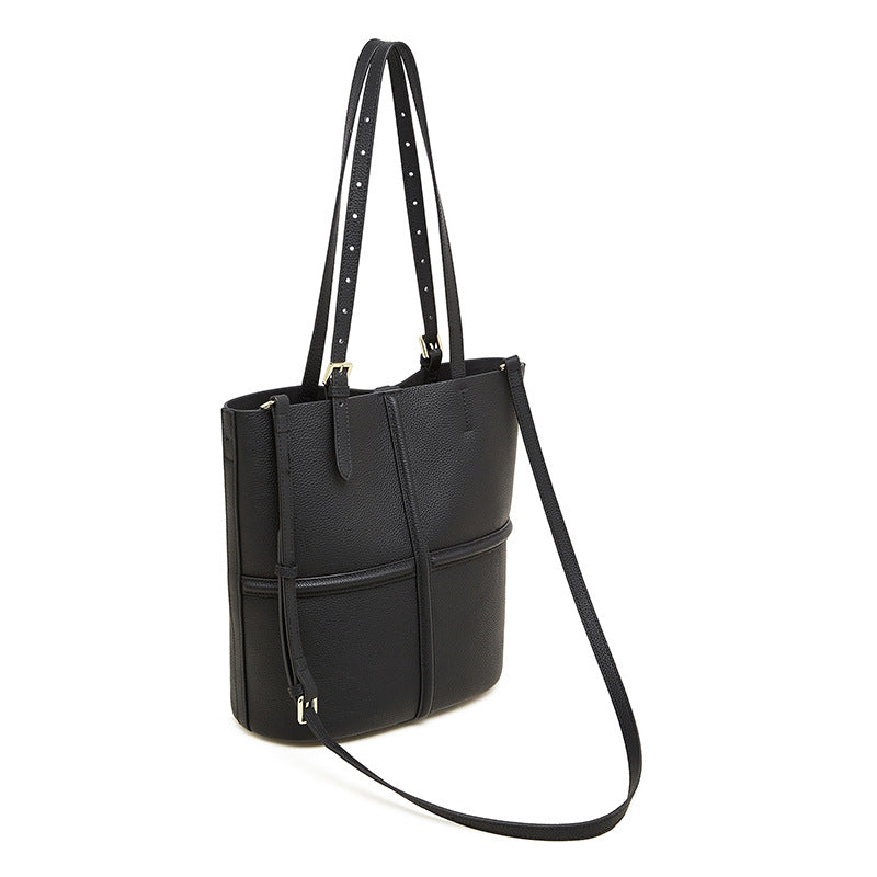 Women's Layer Cowhide Portable One Combination Genuine Leather Retro Commuting Shoulder Bags