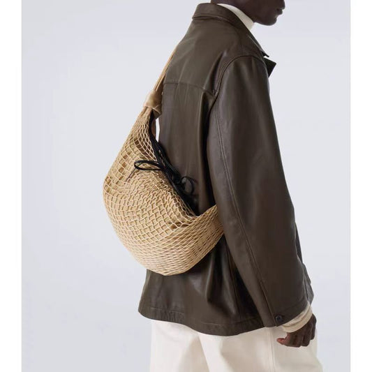 Detachable Genuine Leather Horn Net Trendy Crossbody Bags
