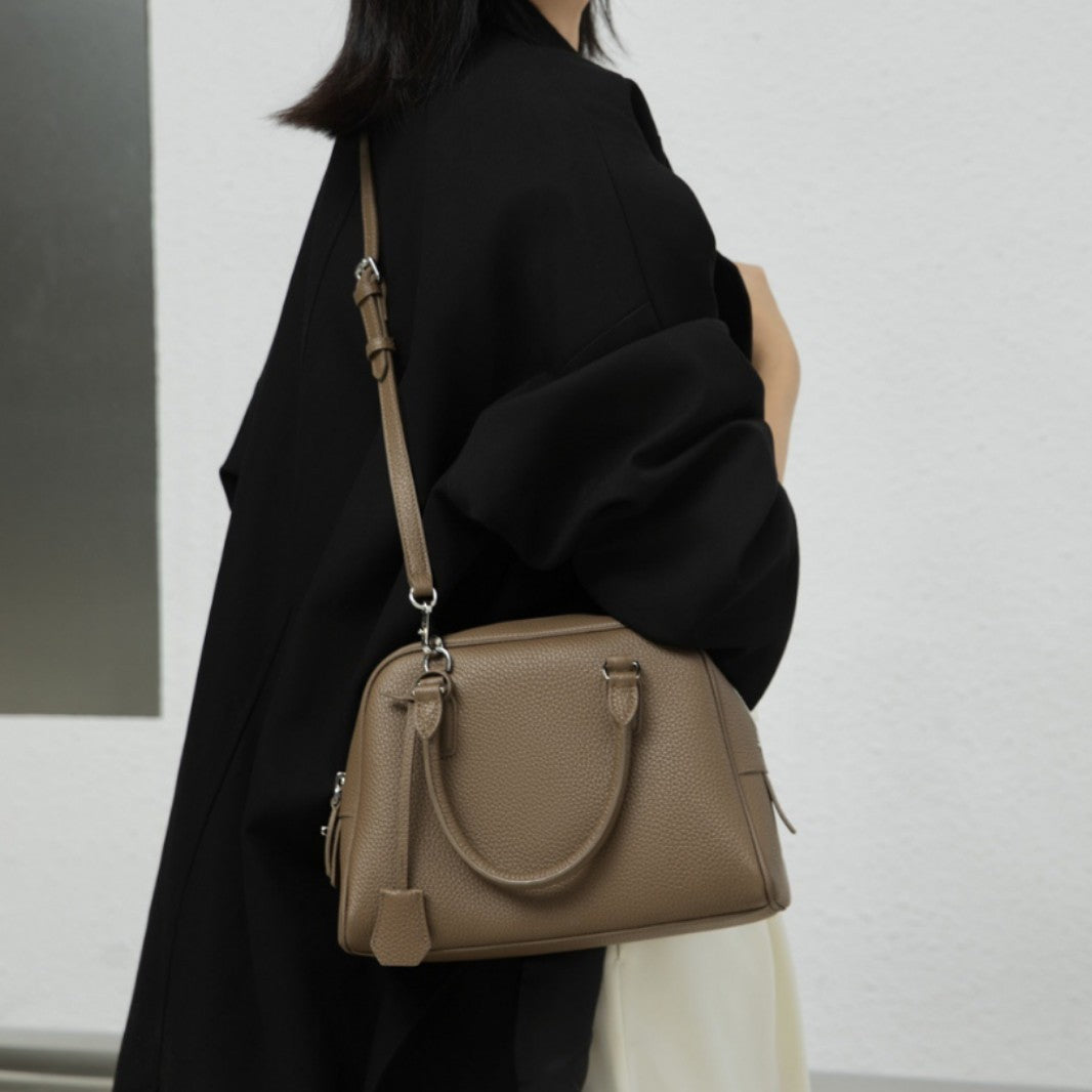 Women's First Layer Cowhide Bowling High Quality Crossbody Bags