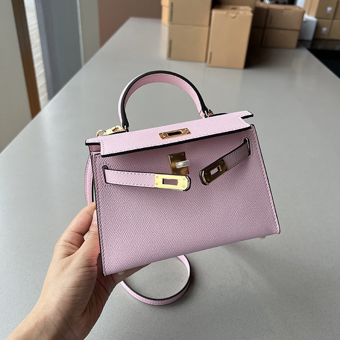Women's Second Generation Palm Print Kelly Leather Fashion Pouches Mini Shoulder Bags