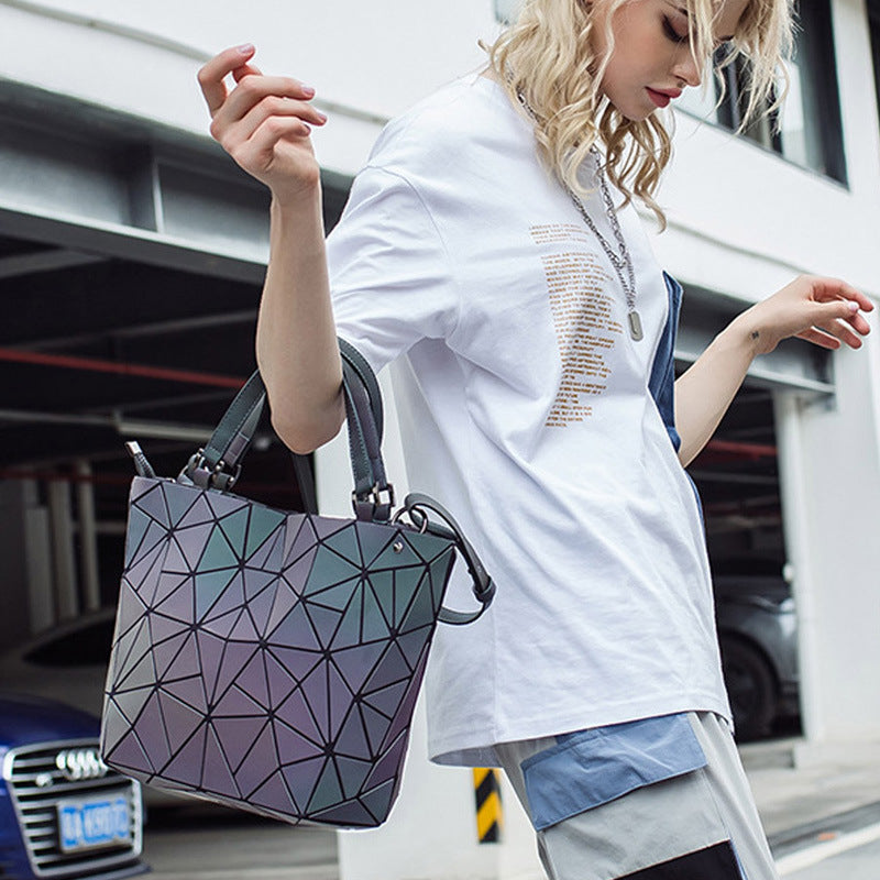 Women's Trendy Unique Geometric Rhombus Portable Shoulder Bags