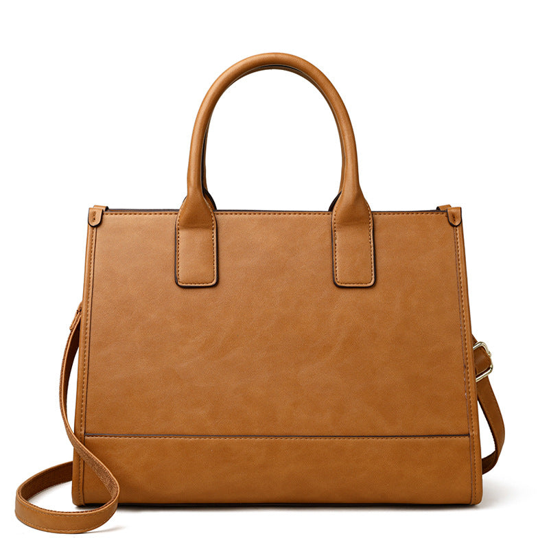 Women's Large Capacity Soft Leather Texture Handbags