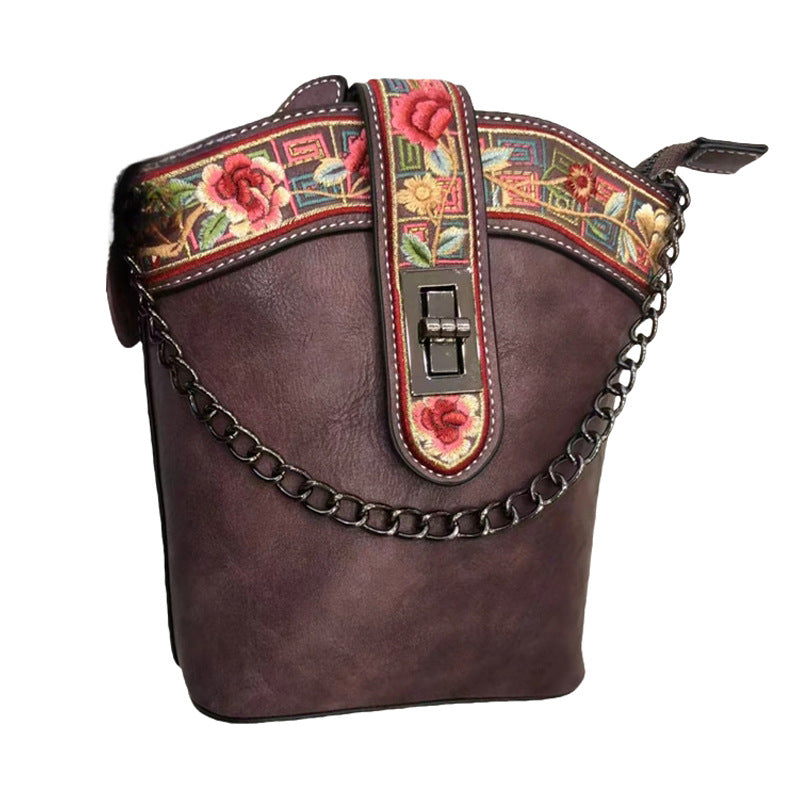 Women's Retro Chinese Style Embroidery With Cheongsam Shoulder Bags