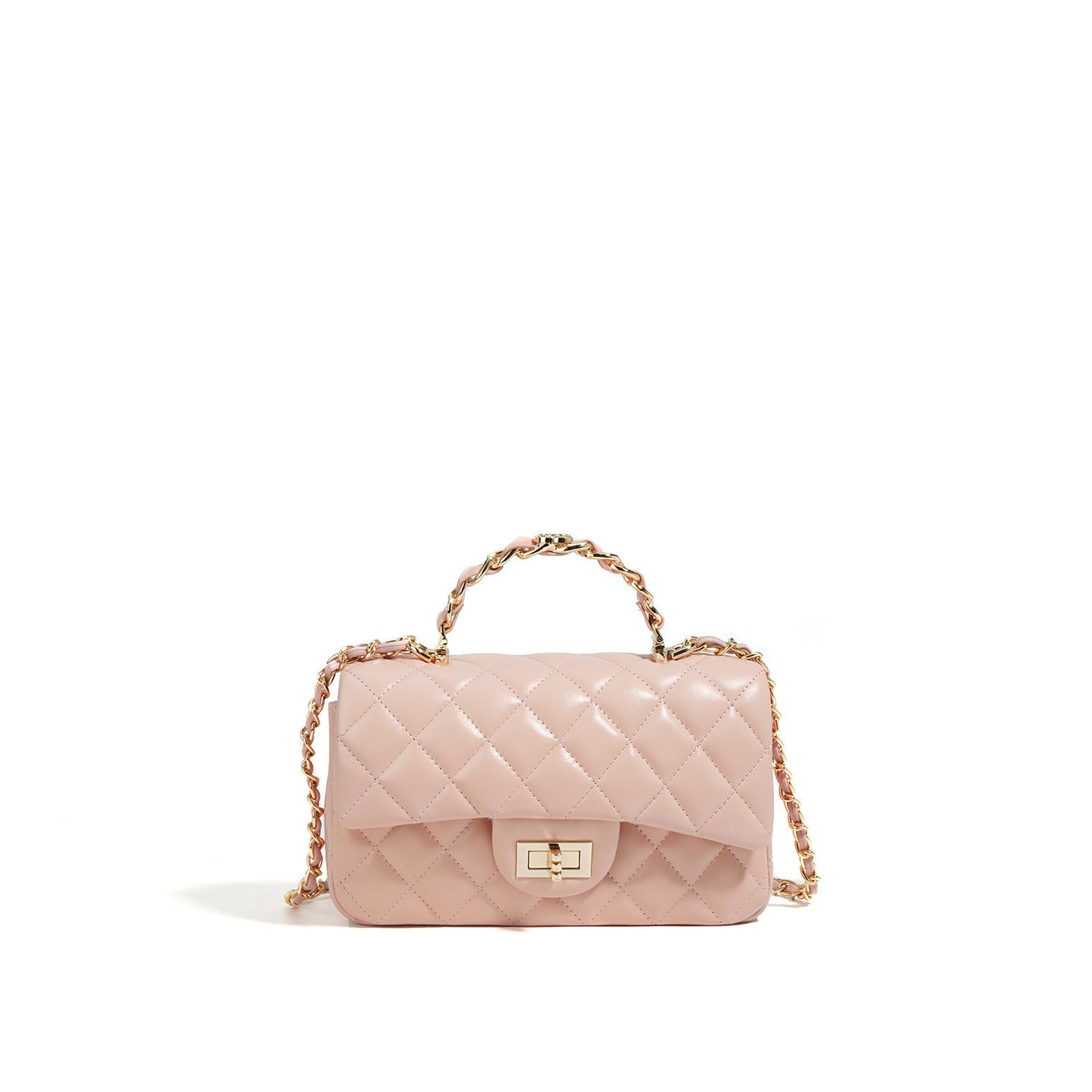 Classic Women's Style Cowhide Rhombic Chain Crossbody Bags