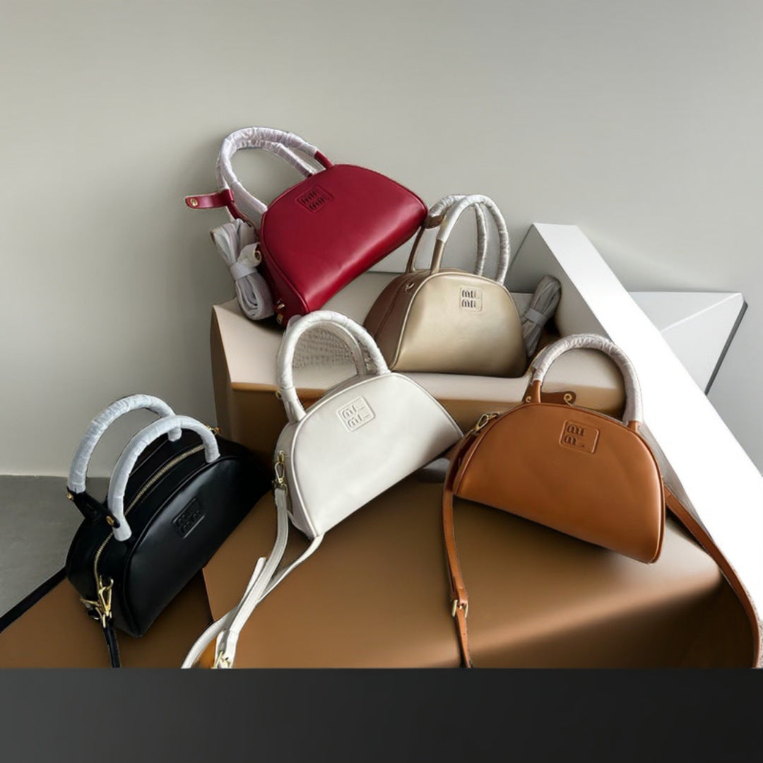Home Niche Bowling Saddle Half Month Portable Box Crossbody Bags