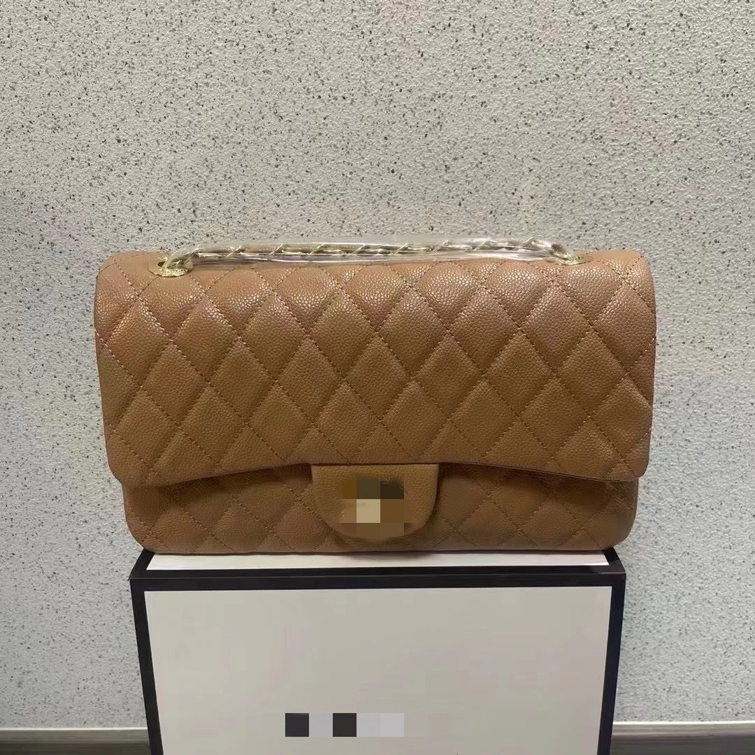 Women's High-grade Classic Style Caviar Rhombus Embroidered Crossbody Bags