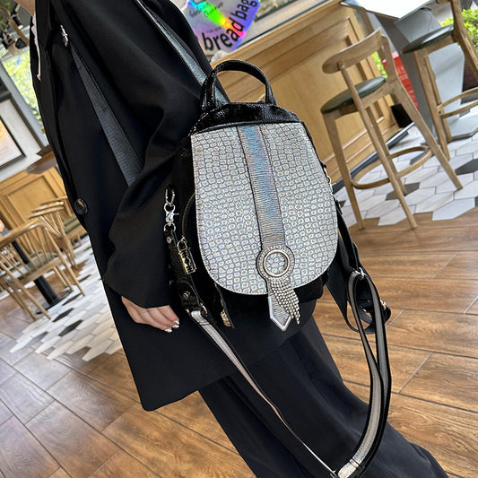 Women's Rhinestone Diamond Tassel Korean Fashion Trendy Backpacks
