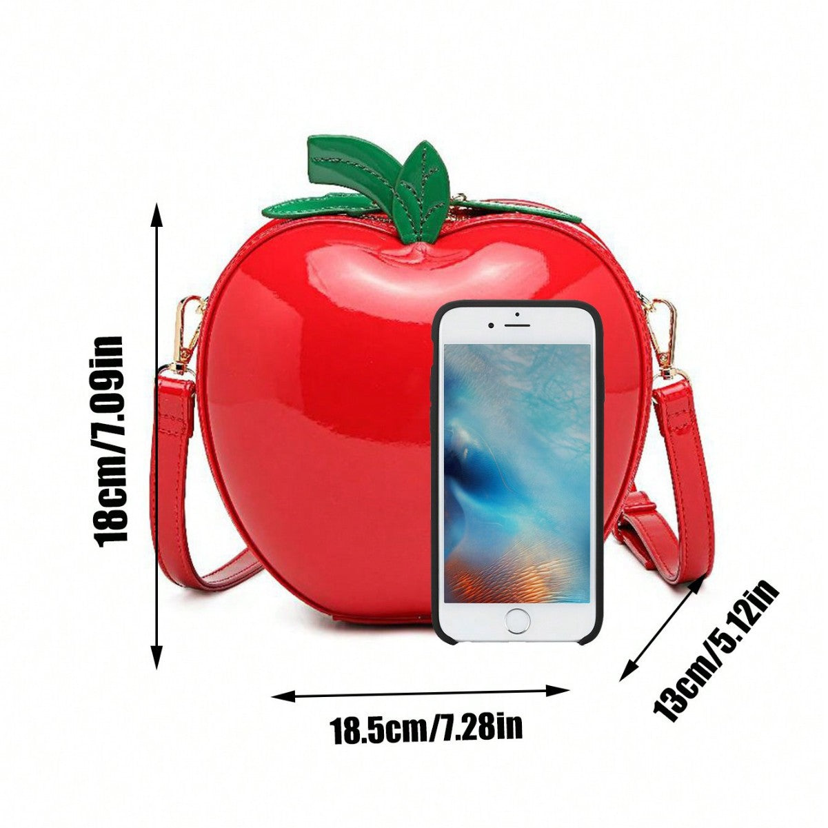 Women's Christmas Creative Shape Apple Lightweight Mobile Shoulder Bags