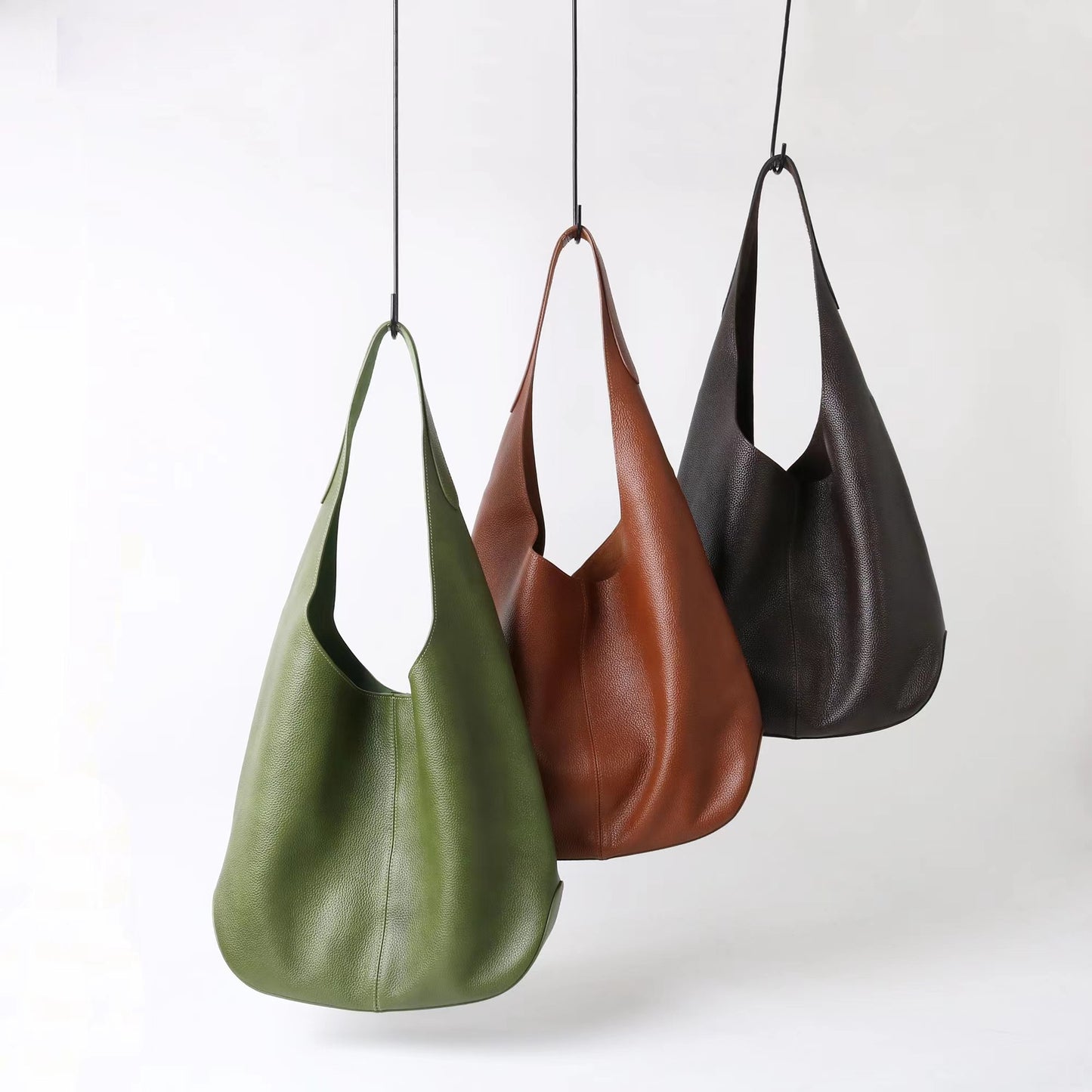 Layer Cowhide Large Capacity Versatile Underarm Handbags