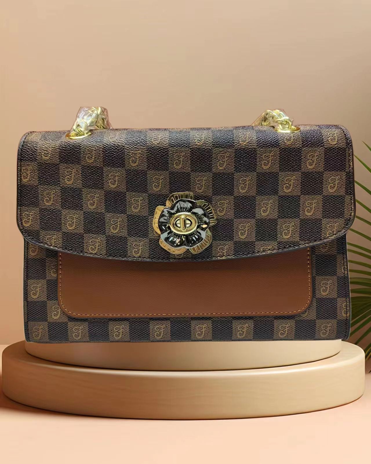 Women's Chain Vintage Printed Camellia Simple Fashion Shoulder Bags