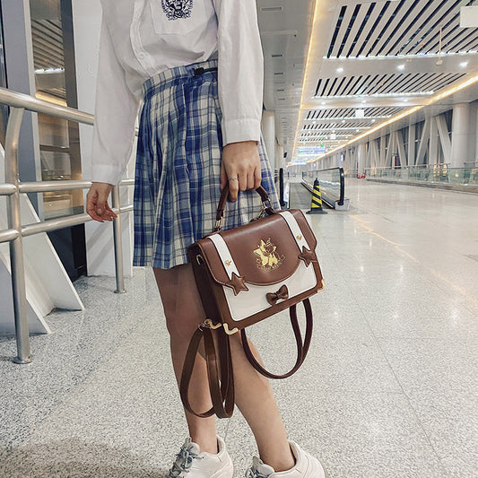 British Fashion Preppy Style Portable Uniform Bags