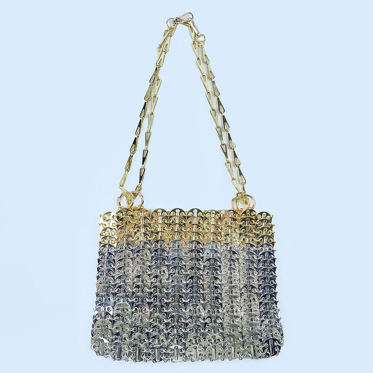 Women's Size Sier Metal Sheet Handmade Chain Evening Bags