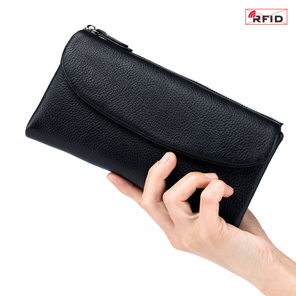Layer Cowhide Clutch Female Soft Genuine Ladies Wallets