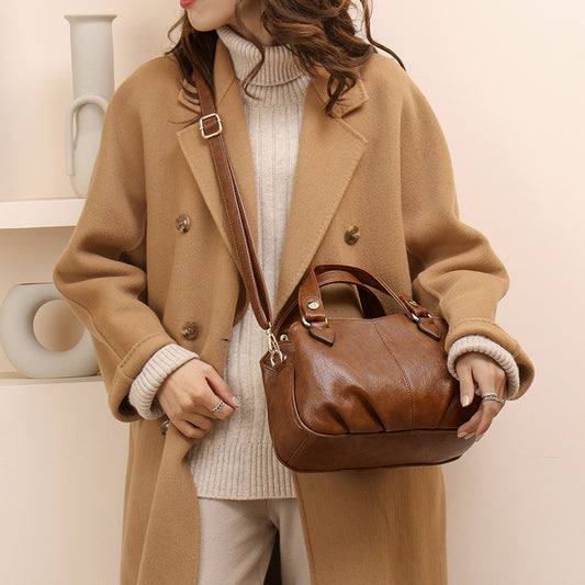 Women's Style Retro Soft Leather Large Capacity Handbags