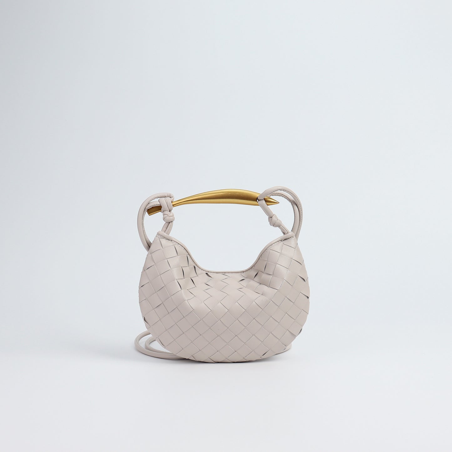 Women's Woven Soft Leather Metal Bing Fashion Handbags