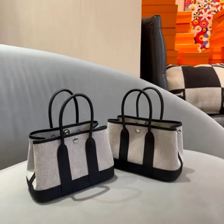 Women's Handmade Wax Line Cowhide Large Capacity Handbags