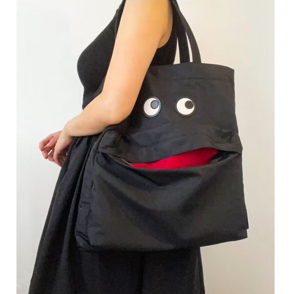 Classy Pretty Comfortable Face Monster Bean Shoulder Bags