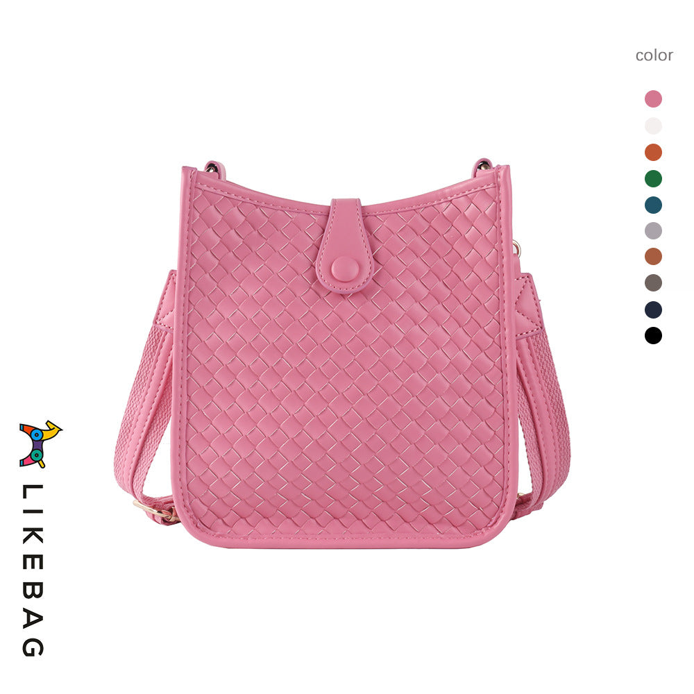 Women's Trendy Texture Woven Ribbon Commuter Crossbody Bags